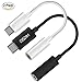 Moto Z Type C to 3.5mm Headphone Audio Adapter, DISDIM 2 Pack USB-C to 3.5mm Female Aux Microphone Connector Cable for Motorola Moto Z, Le 2/Le Pro 3 and Other Type C Devices