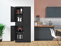 BESFUR Metal Cabinet, Garage Storage Cabinet with