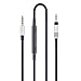 Audio Replacement Cable Compatible with Audio Technica ATH-M50x, ATH-M40x, ATH-M70x Headphones, Audio Cord with in-Line Microphone and Remote Volume Control Compatible with iPhone iPod ipad Apple