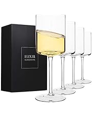 Wine Glasses, Large Red Wine or White Wine Glass Set of 4 - Unique, for Women, Men, Wedding, Anniversary, Christmas, Birthday - 14oz, Premium Crystal (14oz)