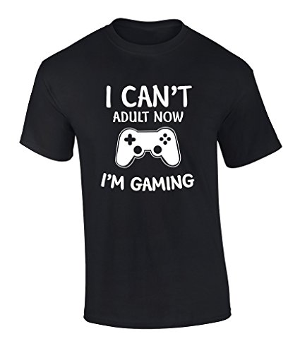 Trenz Shirt Company Funny I Can’t Adult Now, I’m Gaming Controller Graphic Nerdy Video Game Geek Adult Short Sleeve T-shirt-6xl