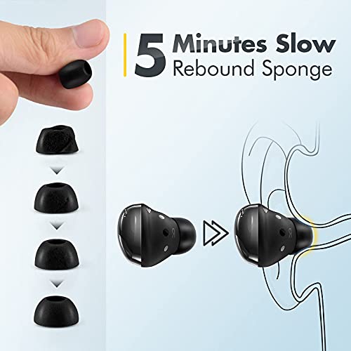 Memory Foam Tips for Samsung Galaxy Buds Pro / Plus, No Silicone