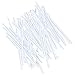 Gift Boutique 100 Light Blue Cellophane Bags with Twist Ties for Baby Shower Boy Favor Goodie Bags in Polka Dot, Stripes and Chevron Design