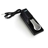 HQRP Sustain Pedal for Roland D70, D-70, DP1, DP-1, JD800, JD-800, JP4, JP-4, JX10, JX-10, JX8P, JX-8P Keyboard Footswitch Damper Pedal + HQRP Coaster