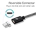 Smart&Cool 5 Feet Gen6 Magnetic USB-A to USB-C Fast Charging (When Work with QC Adapter) and Data Sync Cable for Galaxy S8/S8 Plus/S9, LG G5/G6, Nokia 950/950XL etc. (5ft-Black&Silver Twin-Pack)