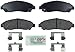 BOSCH BE1280H Blue Ceramic Disc Brake Pad Set With Hardware - Compatible With Select Acura MDX, ZDX; Honda Pilot; FRONT