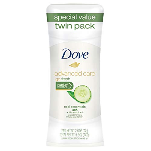 DOVE WOMENS DEO Antiperspirant Deodorant For Sweat Block Cool Essentials 48-Hour Deodorant Protection 2.6 oz 2 count (B00ZOIE4TQ)