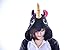 Adult Unicorn Onesie Animal Costume (XL(177-185CM), Black Unicorn)