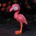 Blazin Animal Yard Decor | Pink Solar Flamingo Ornament | Outdoor Decorations for Pond, Pool, Balcony or Deck | LED Weather Resistant | Cute Yard Gift | Auto On/Off