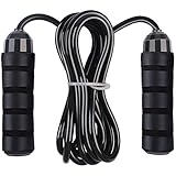 Homello Weighted Jump Rope (1.4 LB) with Memory Foam Handles and 8mm Weighted Speed Cable - for Fitness, Crossfit, Boxing and MMA