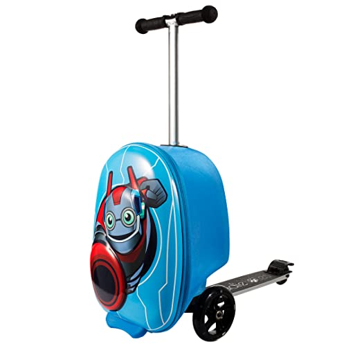 Kiddietotes 3D Hardshell Ride On Suitcase Scooter for Kids Cute