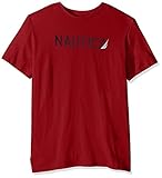 Nautica Men's Short Sleeve Signature Graphic Crewneck T-Shirt, Nautica Red, X-Large