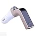 FM Transmitter, Leewa G7 Bluetooth Car Kit Handsfree FM Transmitter Radio MP3 Player USB Charger & AUX (Black)+Gold