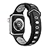 Watch Band 20mm for Apple Watch Series 4 44mm, Meidexian888 Goose Egg Buckle Two-Color Silicone Strap Quick Release Adjustable Size (Black)thumb 2