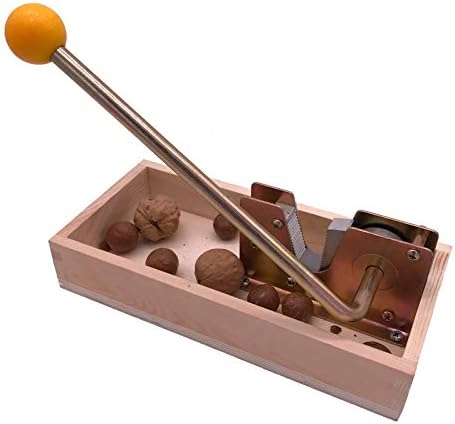 Tmand Wooden + Metal Nut Opener Bigan Fruit Stainless Steel Mechanical Sheller Hawaiian Fruit Peeler Nut Tong
