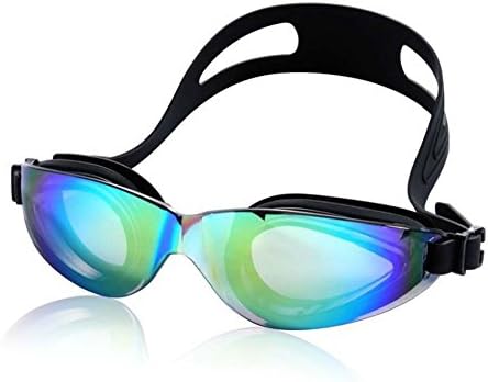 UV swimming goggles waterproof anti-fog goggles men and women swimming goggles professional water fog (Black)