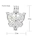 Vie jeune 10pcs Grace Butterfly Pearl Cage Bright Silver Beads Cage Locket Pendant Jewelry Making-For Oyster Pearls, Essential Oil Diffuser, Fun Gifts (Butterfly)