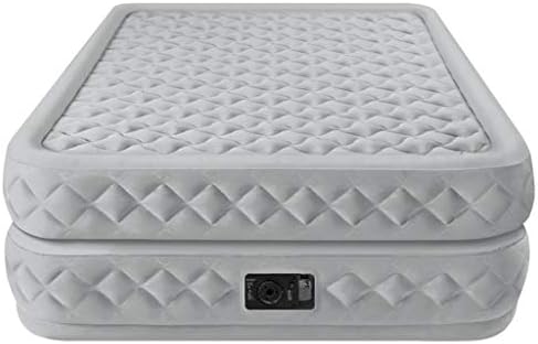 Air Beds Air Mattress Double Household Thickening Automatic Folding Double With Charging Pump Load 300kg Sleeping Gear (Color : Gray, Size : 203 x 152 x 51 cm)