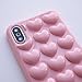 DMaos Compatible with iPhone X/iPhone Xs Case for Women, 3D Pop Bubble Heart Kawaii Gel Cover, Cute Girly for iPhone 10 10s 5.8 Inch - Pink