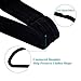 VECELO Premium Velvet Suit Hangers Heavy Duty (50 Pack) - Non Slip & Space-Saving Clothes Hangers with 6 Finger Clips and Tie Rack Excellent for Men and Women (Black)
