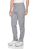 Wilson Men's Classic Relaxed Fit Piped Baseball Pant, Grey/Dark Green, Large