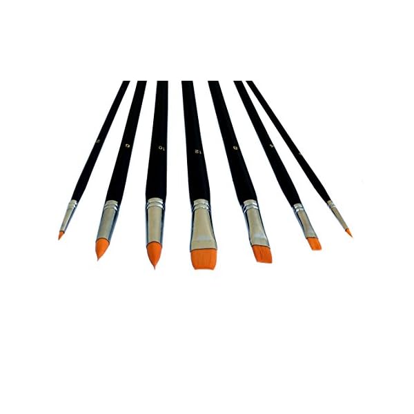 7 KÃ¼nstlerpinsel Set Spitzpinsel spitz Flachpinsel flach Repino Pinselset fÃ¼r Acrylfarben Aquarellfarben – Bild 3