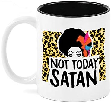 Not Today Satan, RuPaul's Drag Race Funny Coffee Mug- 11oz Ceramic Coffee Mug Tea Cup …