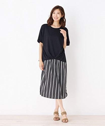 Amazon シューラルー Shoo La Rue ドッキングワンピース C 03 L ブラック 319 ワンピース チュニック 通販