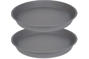 Angde 2 Pack of Plant Saucer 16 17 inch, Plastic Plant Saucers 17" Round, Flower Trays for Indoors Outdoor, Plant Drip Trays 