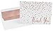 Thank You Cards - 20 Pack of (A7) 5x7 Rose Gold Confetti Premium Heavyweight Cards and Rose Gold Foil Lined Envelopes - Large Enough To Include a 4x6 Photo Inside