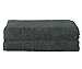 Msrugs Hand Towels for Bathroom - 100% Cotton - Soft/Luxury - Perfect Bath Hand Towel/Hotel Hand Towels/Spa Hand Towels/Kitchen Hand Towels/Golf Hand Towel/Tropical Hand Towel (2, Dk Grey)