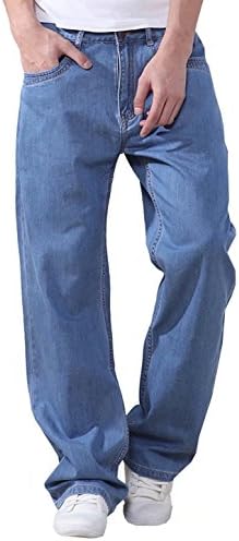 EMAOR Men's Big and Tall Denim Pants Straight Leg Jeans Plus Size