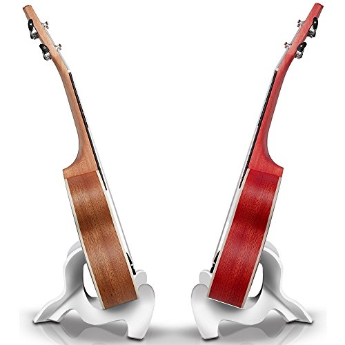 KSEV Portable Ukulele Stand (2 Pack), Lightweight LDPE Material Instrument Holder for Small Musical String Instrument Ukulele, Violin, Mandolin, Banjo & Guitar