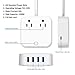 Power Strip Surge Protector with 2 Outlets 4 USB Ports & 1 Type-C Port (5V/3A), 5ft Extension Cord & ETL Listed Power Outlet for Cruise Ship Travel Home Office