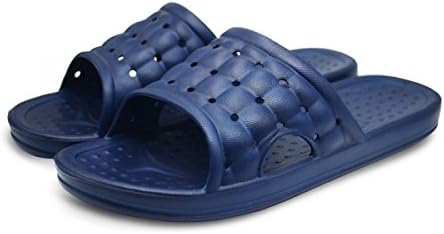 Oximan OB-01 Slip on Slippers Non-slip Shower Sandals Mule Soft Foams Sole Pool Shoes Bathroom Slippers, 9.5 D(M) US, Navy Blue
