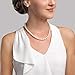 The Pearl Source 14K Gold 8-9mm AAAA Quality Round White Freshwater Cultured Pearl Necklace for Women in 18