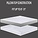 WARM HARBOR Mattress Pad Cover with 18” Deep Pocket Overfilled 300TC Cotton White Bed Topper By WarmHarbor Mattress Topper (Down Alternative, Queen)