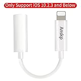 Lightning to 3.5 mm Headphone Jack Adapter, Anskp iPhone 7 Lightning Port to 3.5 mm AUX Female Audio Jack Headphone Cable Adaptor for iPhone 7 / 7 Plus-No Calling Function and Volume Control