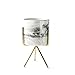 Topaty Iron Shelf Marble Succulent Plant Pot Cactus Pots Ceramic Pot Concrete Planters Modern Home Decor for Garden Decor (Gold,S M L) (M : 3.152.95/5.7inch)
