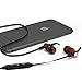 Symphonized XTC Wireless in-Ear Headphones - Bluetooth 5.0, Red, 6-8 Hours Playtime, Wooden Housing, Sports Earbuds with Earhooks, Noise Isolating, Comfortable Fit, Universal Compatibility