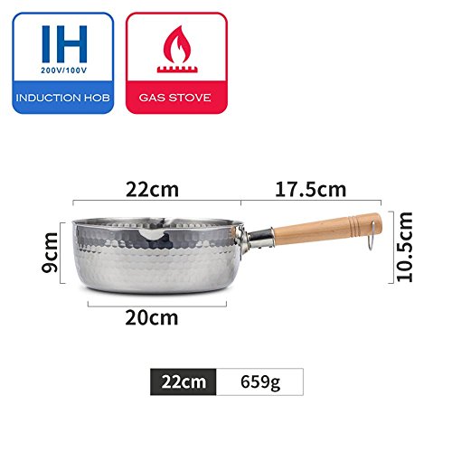 MyLifeUNIT Stainless Steel Yukihira Pan, Traditional Japanese Yukihira