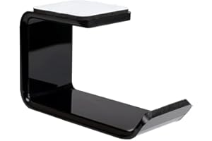 Wired Headphone Cutter Hanger Universal Wall-Safe Headset Holder Office Earphone Display Stand Accessories, Black