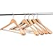 RoyalHanger Coat Hanger 6-Pack, Wood Hangers Trouser Hangers Extra Wide Shoulder Wooden Hangers for Heavy Coat, Sweater, Skirt, Suit, Pants, Natural Finish