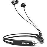 LEOPHILE EEL IP67 Waterproof Sports Neckband Bluetooth Headphones, Portable Wireless Stereo Tone Bass Headset w/ Mic, Sweatproof In Ear Earbuds Soft Silicone Design for iPhone LG Running Driving