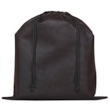 Santwo 2 Piece Non-woven Breathable Dust-proof Drawstring Handbags Storage Pouch (black)