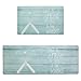 Kitchen Mat Set, KIMODE 2 Piece Waterproof Kitchen Rugs Cushioned Chef Soft Non-Slip Rubber Back Floor Mats Washable Oil Proof Doormat Bathroom Runner Area Rug Carpet (18