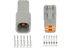 CNLW 5 Sets Automotive Connector Waterproof Plug Sheath with Terminal DTM06-6S / DTM04-6P