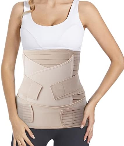 3-in-1 Postpartum Recovery Belly Wrap & Support Belt - Plus Size Post Pregnancy Body Shaper