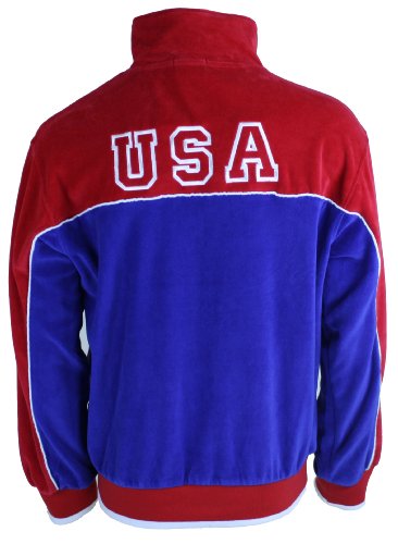 USA Embroidered Red White & Blue Track Jacket