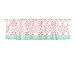 Coral Pink Medallion Print Window Valance by The Peanut Shell - 100% Cotton